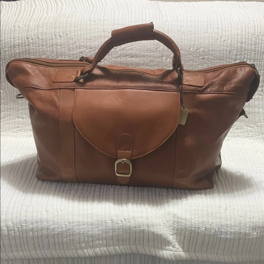 Claire Chase Laramie Leather Saddle Duffel Minimalist Quite Contemporary Travel